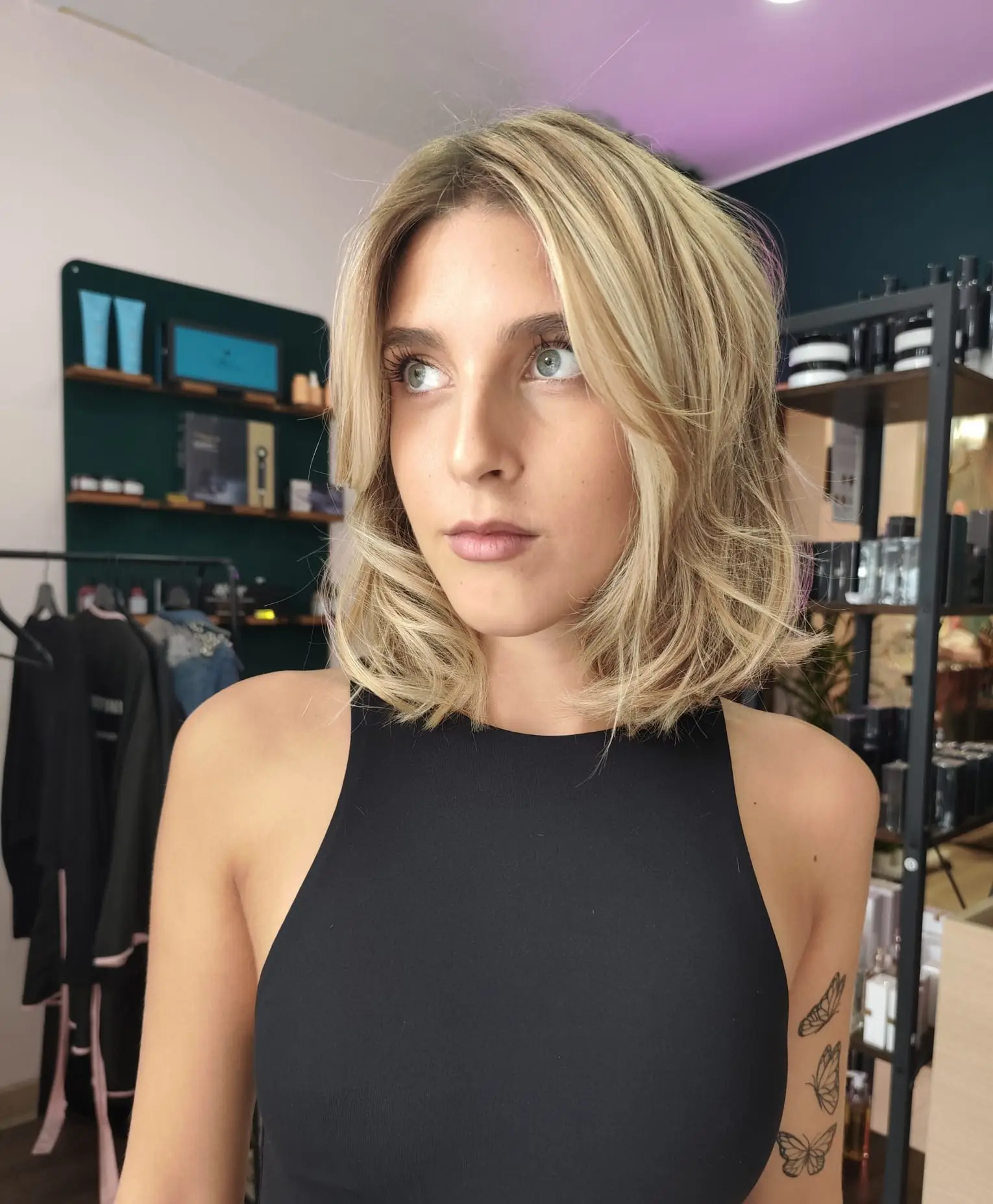 Bob biondo mosso fatto da Grazia